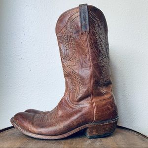 LUCCHESE 1883 | Peanut Brittle Mad Dog Goat Western Boots N7697.R4